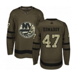 Adidas New York Islanders #47 Leo Komarov Authentic Green Salute to Service NHL Jersey