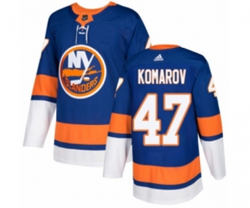 Adidas New York Islanders #47 Leo Komarov Authentic Royal Blue Home NHL Jersey