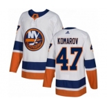 Adidas New York Islanders #47 Leo Komarov Authentic White Away NHL Jersey