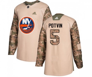 Adidas New York Islanders #5 Denis Potvin Authentic Camo Veterans Day Practice NHL Jersey