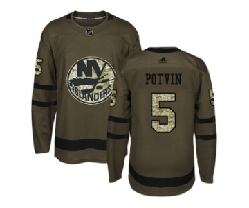 Adidas New York Islanders #5 Denis Potvin Green Salute to Service Stitched NHL Jersey