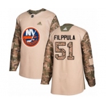 Adidas New York Islanders #51 Valtteri Filppula Authentic Camo Veterans Day Practice NHL Jersey