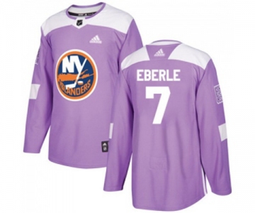 Adidas New York Islanders #7 Jordan Eberle Authentic Purple Fights Cancer Practice NHL Jersey