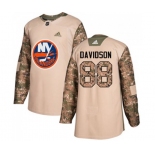 Adidas New York Islanders #88 Brandon Davidson Authentic Camo Veterans Day Practice NHL Jersey