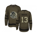 Men Adidas New York Islanders #13 Mathew Barzal Green Salute to Service Stitched NHL Jersey