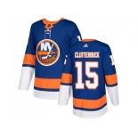 Men Adidas New York Islanders #15 Cal Clutterbuck Royal Blue Home Authentic Stitched NHL Jersey