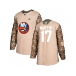 Men Adidas New York Islanders #17 Matt Martin Camo Authentic 2017 Veterans Day Stitched NHL Jersey