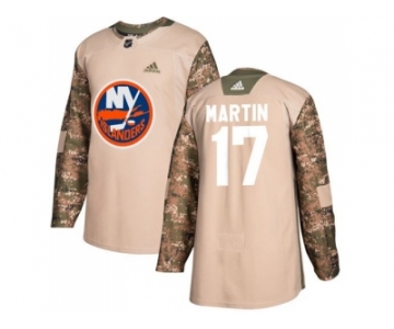 Men Adidas New York Islanders #17 Matt Martin Camo Authentic 2017 Veterans Day Stitched NHL Jersey