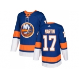 Men Adidas New York Islanders #17 Matt Martin Royal Blue Home Authentic Stitched NHL Jersey