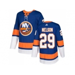 Men Adidas New York Islanders #29 Brock Nelson Royal Blue Home Authentic Stitched NHL Jersey