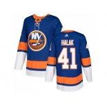 Men Adidas New York Islanders #41 Jaroslav Halak Royal Blue Home Authentic Stitched NHL Jersey