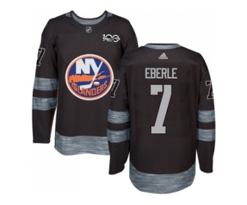 Men Adidas New York Islanders #7 Jordan Eberle Black 1917-2017 100th Anniversary Stitched NHL Jersey