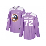 Men Adidas New York Islanders #72 Anthony Beauvillier Purple Authentic Fights Cancer Stitched NHL Jersey