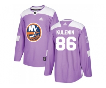 Men Adidas New York Islanders #86 Nikolay Kulemin Purple Authentic Fights Cancer Stitched NHL Jersey