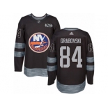 Men's Adidas New York Islanders #84 Mikhail Grabovski Authentic Black 1917-2017 100th Anniversary NHL Jersey