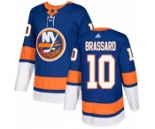 Men's Islanders #10 Derek Brassard Royal Blue Home Authentic Stitched Hockey Jersey