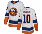 Men's Islanders #10 Derek Brassard White Road Authentic Stitched Hockey Jersey