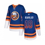 Men's Islanders #18 Anthony Beauvillier Royal Blue Home Authentic Drift Fashion Stitched Hockey Jersey