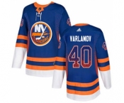 Men's Islanders #40 Semyon Varlamov Royal Blue Home Authentic Drift Fashion Stitched Hockey Jersey