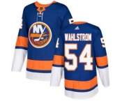 Men's Islanders #54 Oliver Wahlstrom Royal Blue Home Authentic Stitched Hockey Jersey