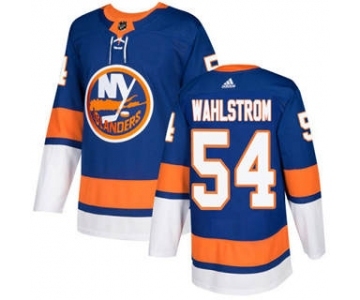 Men's Islanders #54 Oliver Wahlstrom Royal Blue Home Authentic Stitched Hockey Jersey