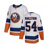 Men's Islanders #54 Oliver Wahlstrom White Road Authentic Stitched Hockey Jersey