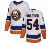 Men's Islanders #54 Oliver Wahlstrom White Road Authentic Stitched Hockey Jersey