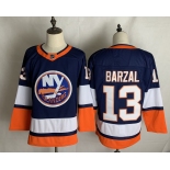 Men's New York Islanders #13 Mathew Barzal Authentic Blue 2021 New Hockey Jersey