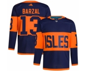 Men's New York Islanders #13 Mathew Barzal Navy 2024 Stadium Series Stitched Jersey