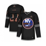 Men's New York Islanders #27 Anders Lee Black USA Flag Limited Hockey Jersey