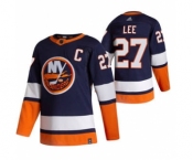 Men's New York Islanders #27 Anders Lee Navy Blue 2020-21 Reverse Retro Alternate Hockey Jersey