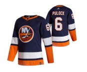 Men's New York Islanders #6 Ryan Pulock Navy Blue 2020-21 Reverse Retro Alternate Hockey Jersey