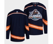 Men's New York Islanders Blank 2022 Navy Reverse Retro 2.0 Stitched Jersey