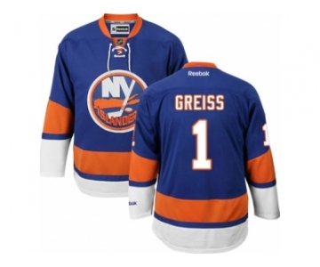 Men's Reebok New York Islanders #1 Thomas Greiss Authentic Royal Blue Home NHL Jersey