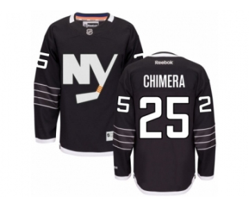 Men's Reebok New York Islanders #25 Jason Chimera Authentic Black Third NHL Jersey