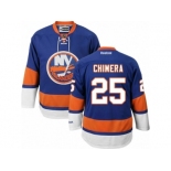 Men's Reebok New York Islanders #25 Jason Chimera Authentic Royal Blue Home NHL Jersey