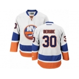 Men's Reebok New York Islanders #30 Jean-Francois Berube Authentic White Away NHL Jersey