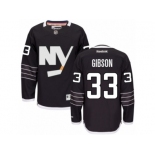 Men's Reebok New York Islanders #33 Christopher Gibson Authentic Black Third NHL Jersey