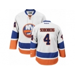 Men's Reebok New York Islanders #4 Dennis Seidenberg Authentic White Away NHL Jersey