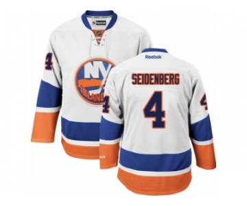 Men's Reebok New York Islanders #4 Dennis Seidenberg Authentic White Away NHL Jersey