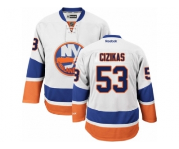 Men's Reebok New York Islanders #53 Casey Cizikas Authentic White Away NHL Jersey