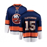 New York Islanders #15 Cal Clutterbuck Fanatics Branded Royal Blue Home Breakaway NHL Jersey