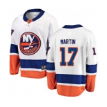 New York Islanders #17 Matt Martin Fanatics Branded White Away Breakaway NHL Jersey