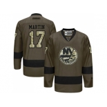 New York Islanders #17 Matt Martin Green Salute to Service Stitched NHL Jersey