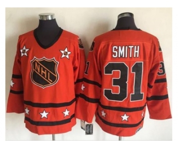 New York Islanders #31 Billy Smith Orange All Star CCM Throwback Stitched NHL Jersey