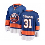 New York Islanders #31 Dustin Tokarski Fanatics Branded Royal Blue Home Breakaway NHL Jersey