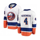 New York Islanders #4 Dennis Seidenberg Fanatics Branded White Away Breakaway NHL Jersey