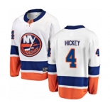 New York Islanders #4 Thomas Hickey Fanatics Branded White Away Breakaway NHL Jersey