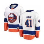 New York Islanders #41 Jaroslav Halak Fanatics Branded White Away Breakaway NHL Jersey