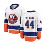 New York Islanders #44 Calvin de Haan Fanatics Branded White Away Breakaway NHL Jersey